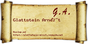 Glattstein Arnót névjegykártya